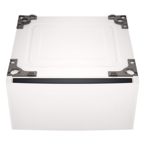 LG - 27" Laundry Pedestal with Storage Drawer - Alpine White
