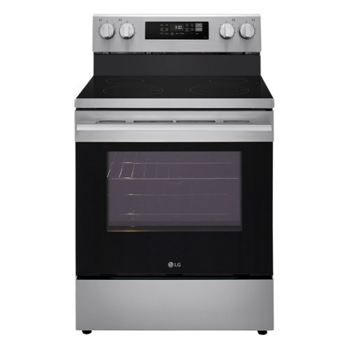 LG - 6.3 Cu. Ft. Freestanding Electric Convection Smart Range with Air Fry and WideView Window - Stainless Steel