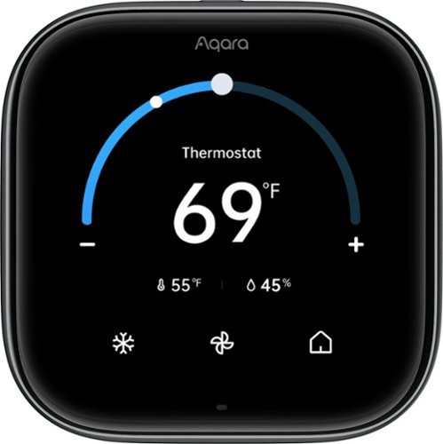 Termostato inteligente Aqara W200 con temperatura adaptativa de Apple, guía de energía limpia, Matter Hub, funciona con Apple Home, negro