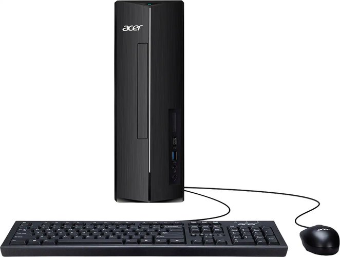 Acer - Aspire XC-1715 Desktop- Intel Processor N150 - 512GB M.2 2280 PCIe SSD-8GB DDR5 Memory - Black