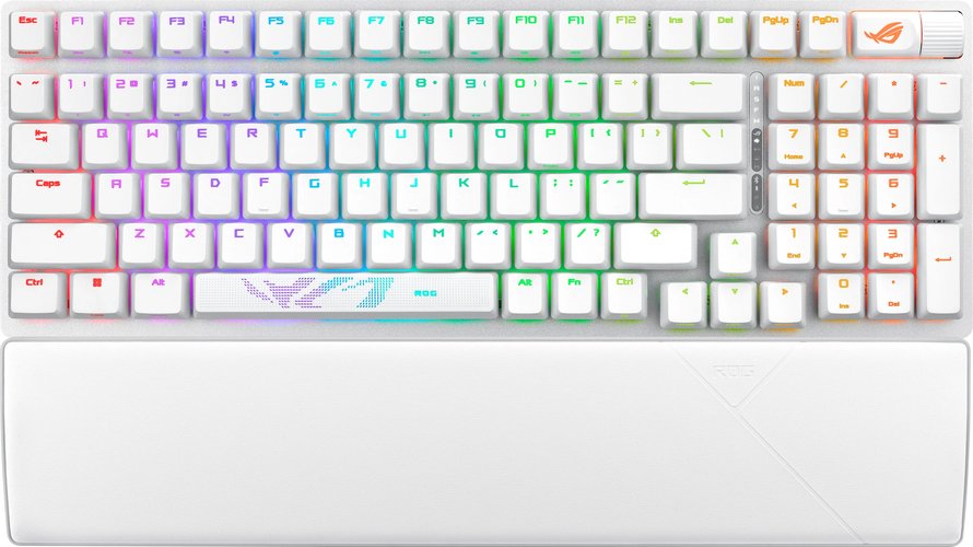 ASUS - ROG Strix Scope II 96 Full Size Wireless Mechanical Gaming Keyboard with Hot-Swappable ROG NX Snow Switches - White