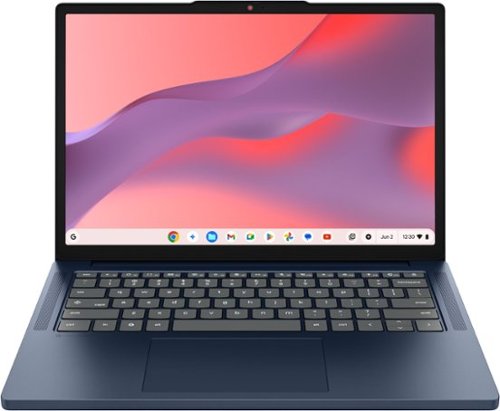 Lenovo - IdeaPad Slim 3 Chromebook - 14" 2K Touchscreen Laptop - MediaTek Kompanio 540 2025 - 4GB Memory - 64GB eMMC - Cosmic Blue