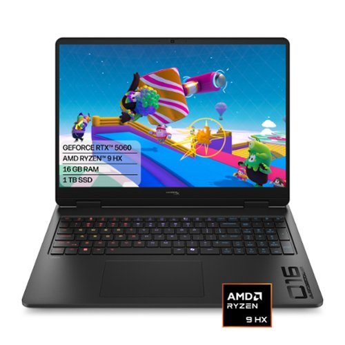 HyperX - OMEN 16" 165Hz 2.5K OLED Gaming Laptop - AMD Ryzen 9 8940HX (2025) - 16GB Memory - NVIDIA GeForce RTX 5060 - 1TB SSD - Shadow Black
