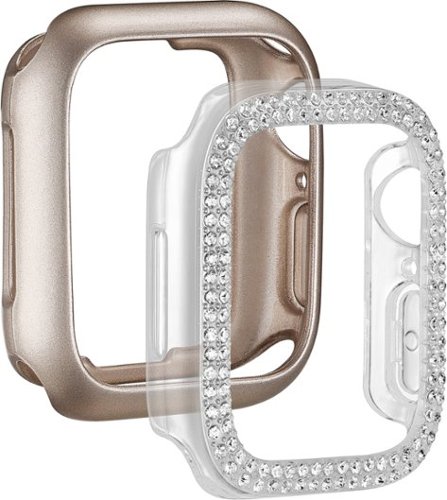 Insignia™ - Fundas protectoras para Apple Watch de 41 mm (paquete de 2), color bling/champán