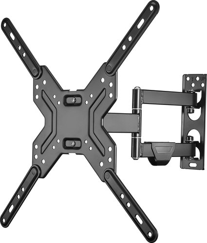 Best Buy essentials™ - Soporte de pared para TV Full Motion para la mayoría de televisores de 19 a 50 pulgadas, negro