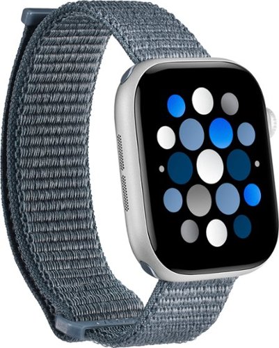Insignia™ - Correa de nailon activo para Apple Watch de 42 mm, 44 mm, 45 mm, 46 mm Series 10, SE, Ultra 49 mm y Ultra 2 49 mm - Pizarra oscura