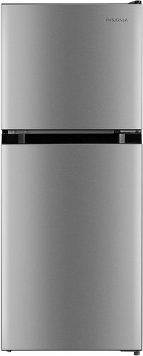Insignia™ - 4.5 Cu. Ft. Mini Fridge with Top Freezer and ENERGY STAR Certification - Stainless Steel Look
