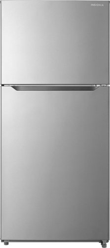 Insignia™ - 30 in. Wide 20.5 Cu. Ft. Top-Freezer Refrigerator with ENERGY STAR Certification - Stainless Steel