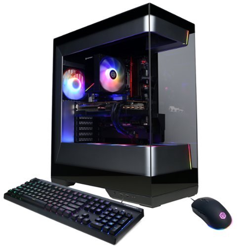 CyberPowerPC - Gaming Desktop - AMD Ryzen 7 8700F - AMD Radeon RX 7700 16GB - 16GB DDR5 - 1TB PCIe 4.0 SSD - Black