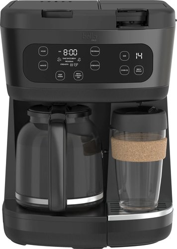 bella PRO - MultiBrew 12-Cup Drip & Single-Serve Coffee Maker - Black Stainless Steel