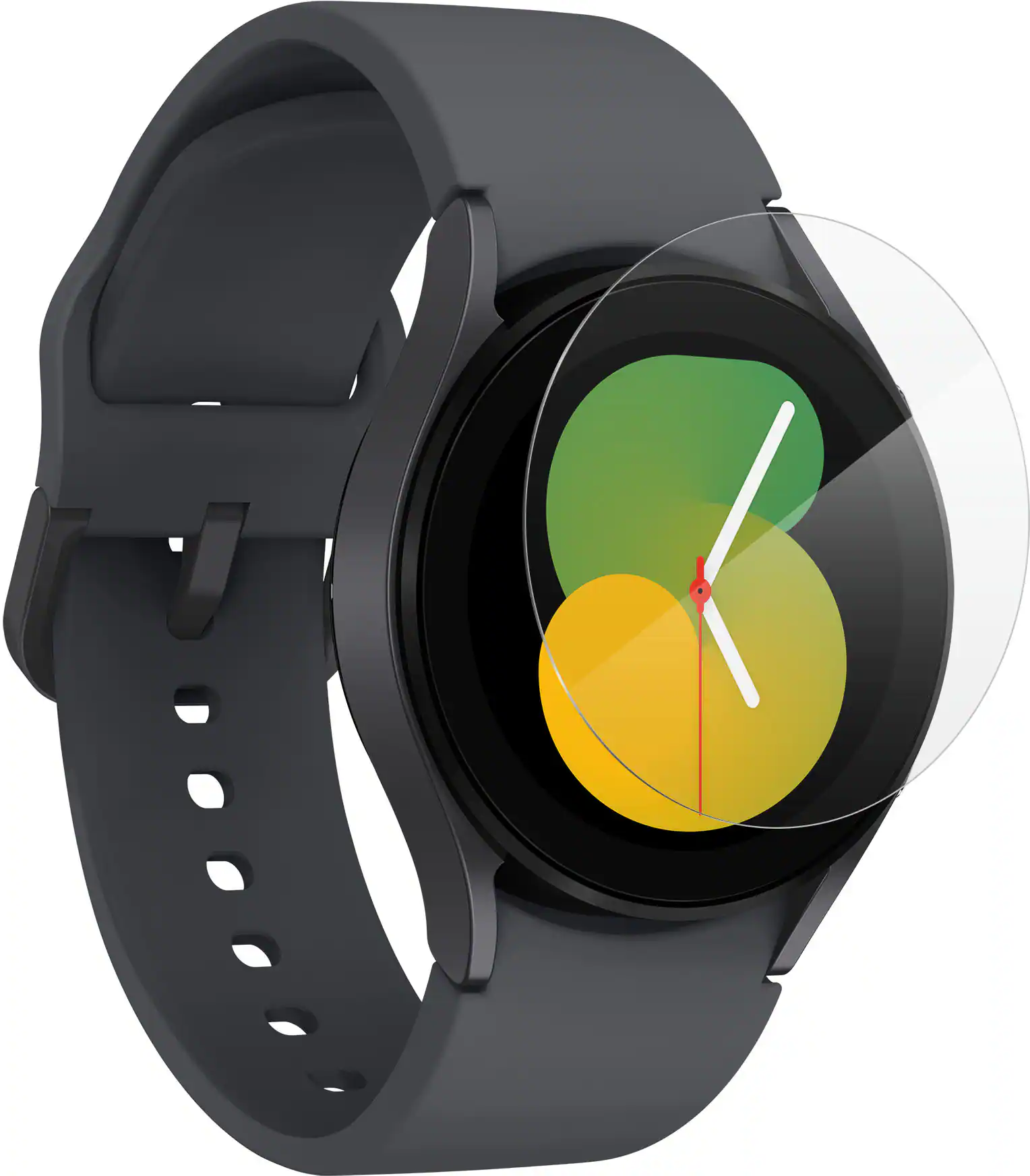ZAGG - Protector de pantalla hĂbrido flexible InvisibleShield GlassFusion+ para Samsung Galaxy Watch 5, Galaxy Watch6 40 mm, transparente