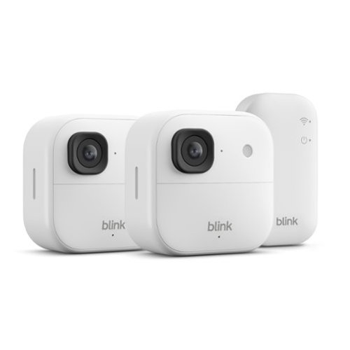 Blink - Cámara de seguridad inteligente inalámbrica 2K+ para exteriores, vídeo 2K, audio bidireccional con cancelación de ruido, detección inteligente, 2CAM, blanca