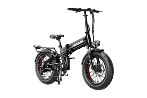 Heybike - Mars 3.0 Foldable E-bike w/ 65 Miles Max Range & 28 MPH Max Speed - Hydraulic Brakes, Torque Sensor & Full Suspension - Black