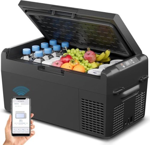 Euhomy - 21 QT Portable Car Refrigerator - Black