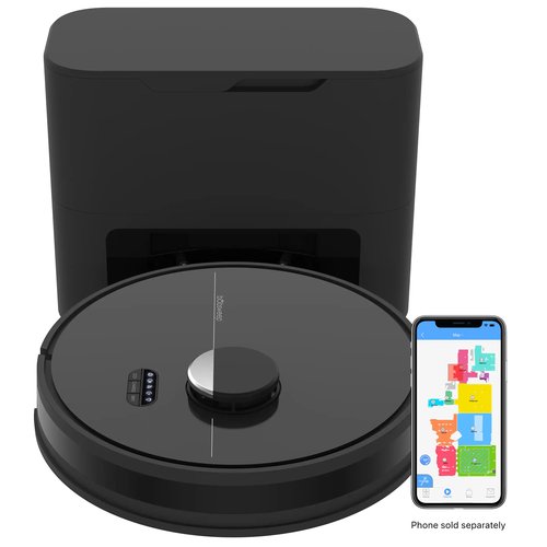 bObsweep - Dustin Self-Emptying Robot Vacuum & Mop, with 100-day Dock and Patented Navigation, Wi-Fi Connected - Night