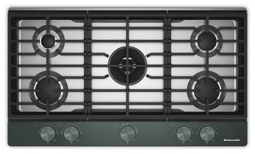 KitchenAid - 36" Gas Cooktop with 5 Burners and Integrated Wok Grate - Juniper