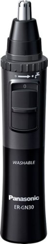 Panasonic - Menβs Ear and Nose Hair Trimmer, Wet Dry Hypoallergenic Dual Edge Blade - ER-GN30-H - Black